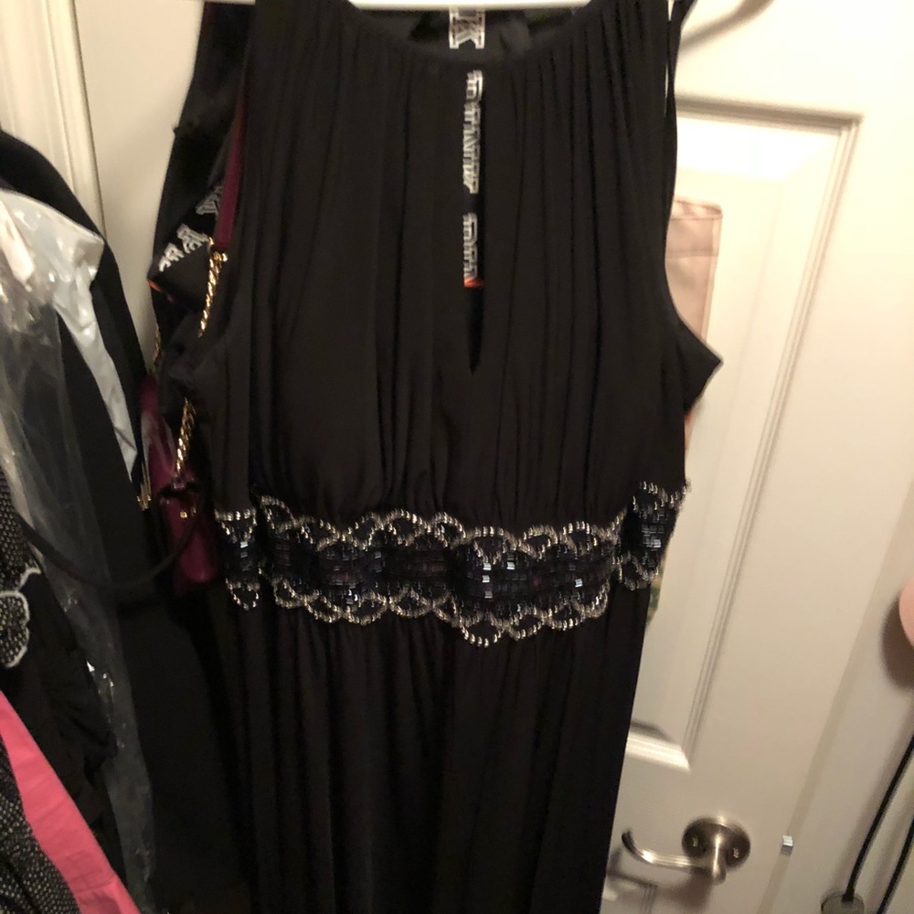 Floor length black gown